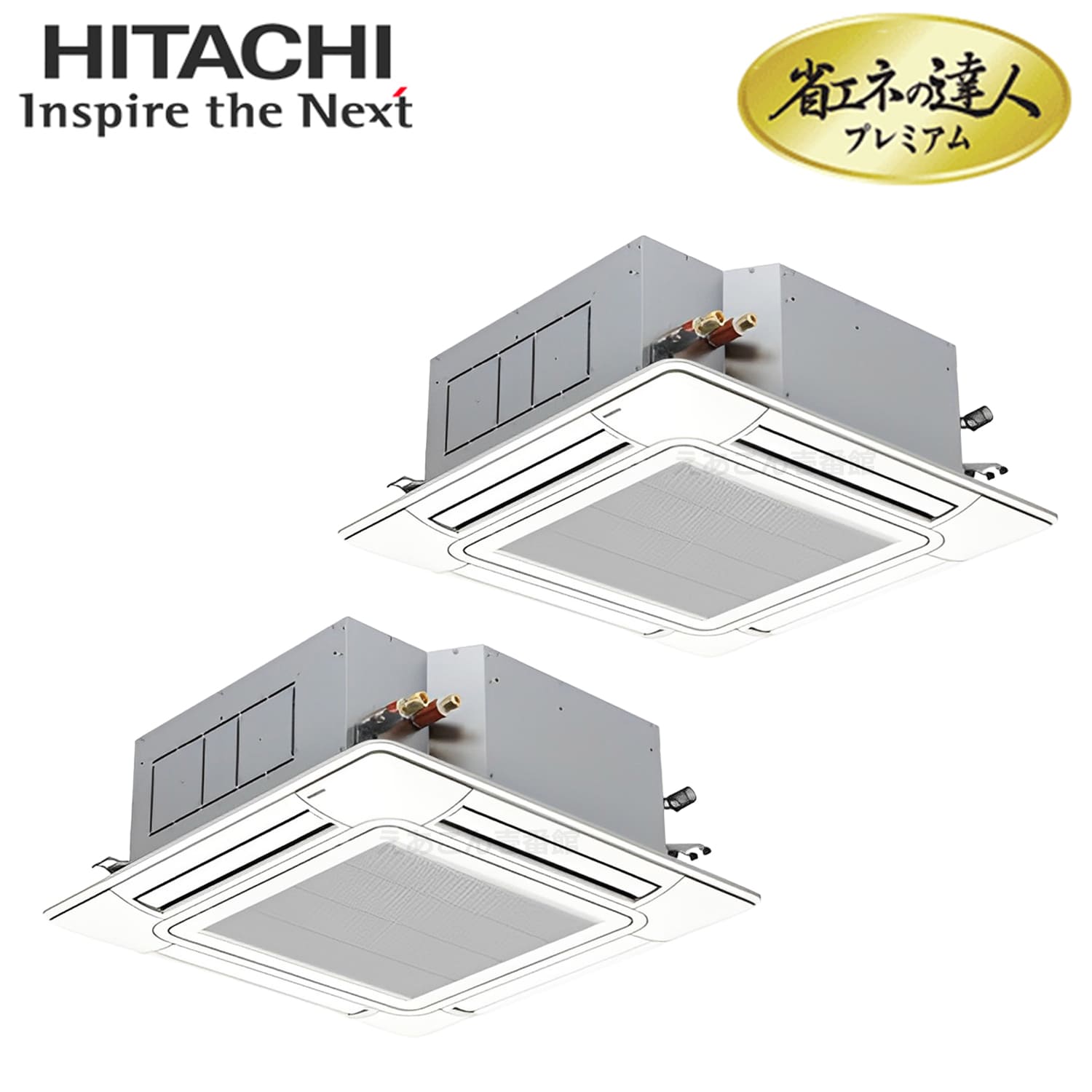 日立　RCI-GP224RGHP5　天井埋込カセット形4方向　同時ツイン（8馬力　三相　ワイヤード）省エネの達人プレミアム　224形